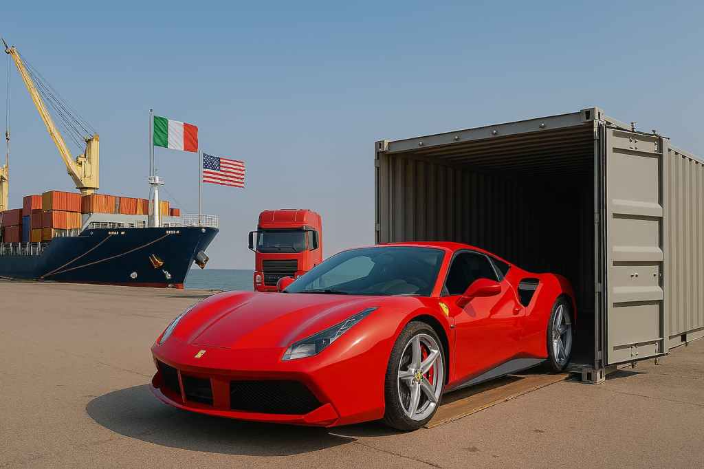 car shipping auto italia verso usa canada